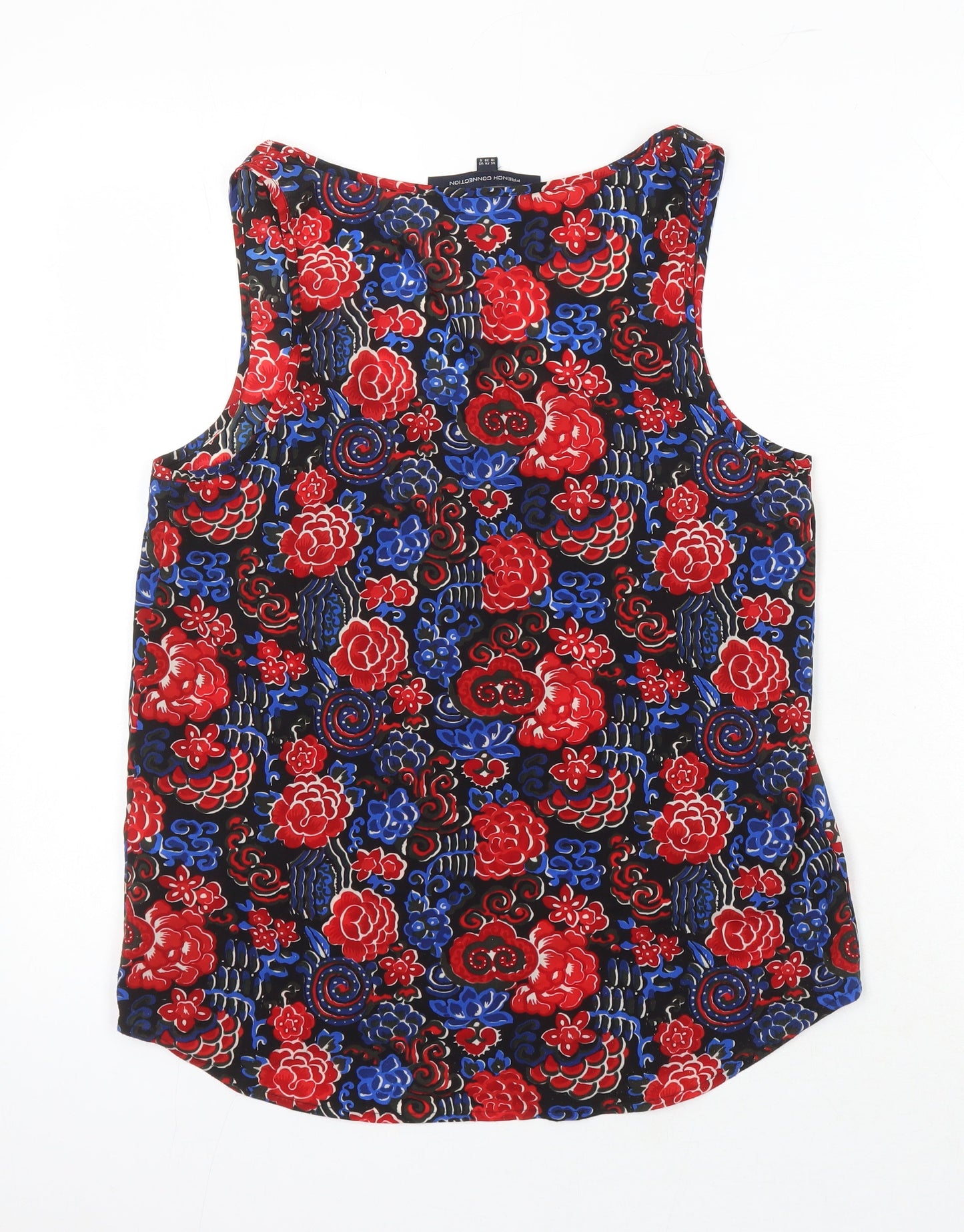 Womens UK Size 10 French Connection Multicoloured Tunic Blouse