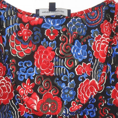 Womens UK Size 10 French Connection Multicoloured Tunic Blouse
