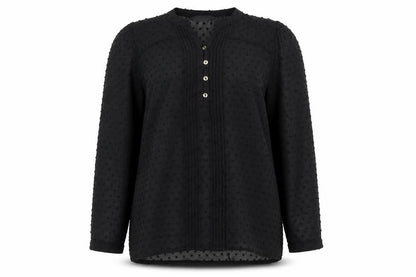 David Emanuel Womens Black Polyester Tunic Blouse Size 12 Sweetheart
