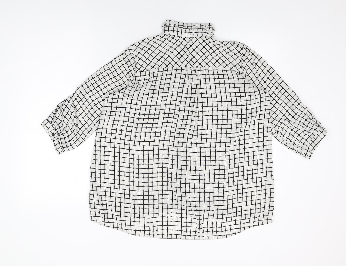 Womens UK Size 10 Dorothy Perkins White Basic Button-Up