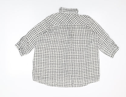 Womens UK Size 10 Dorothy Perkins White Basic Button-Up