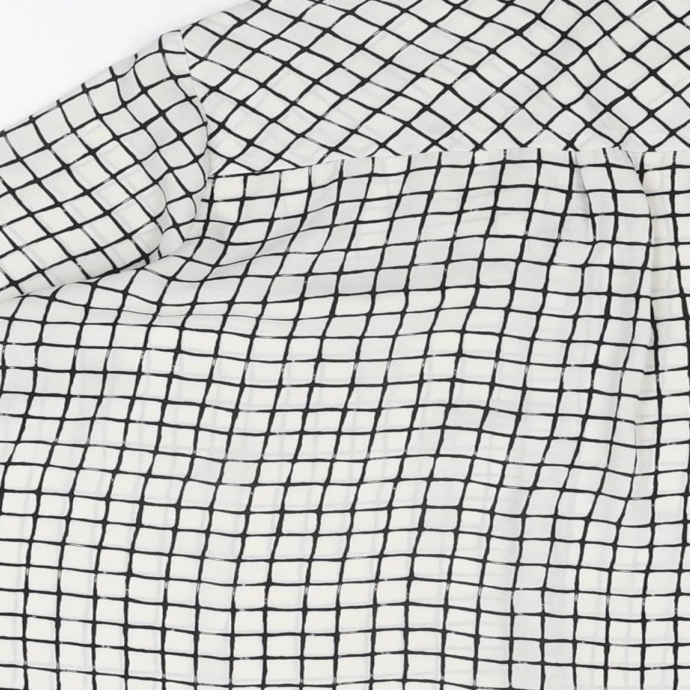 Womens UK Size 10 Dorothy Perkins White Basic Button-Up