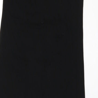 Boohoo Womens Black Viscose Bodycon Size 10 Scoop Neck Pullover