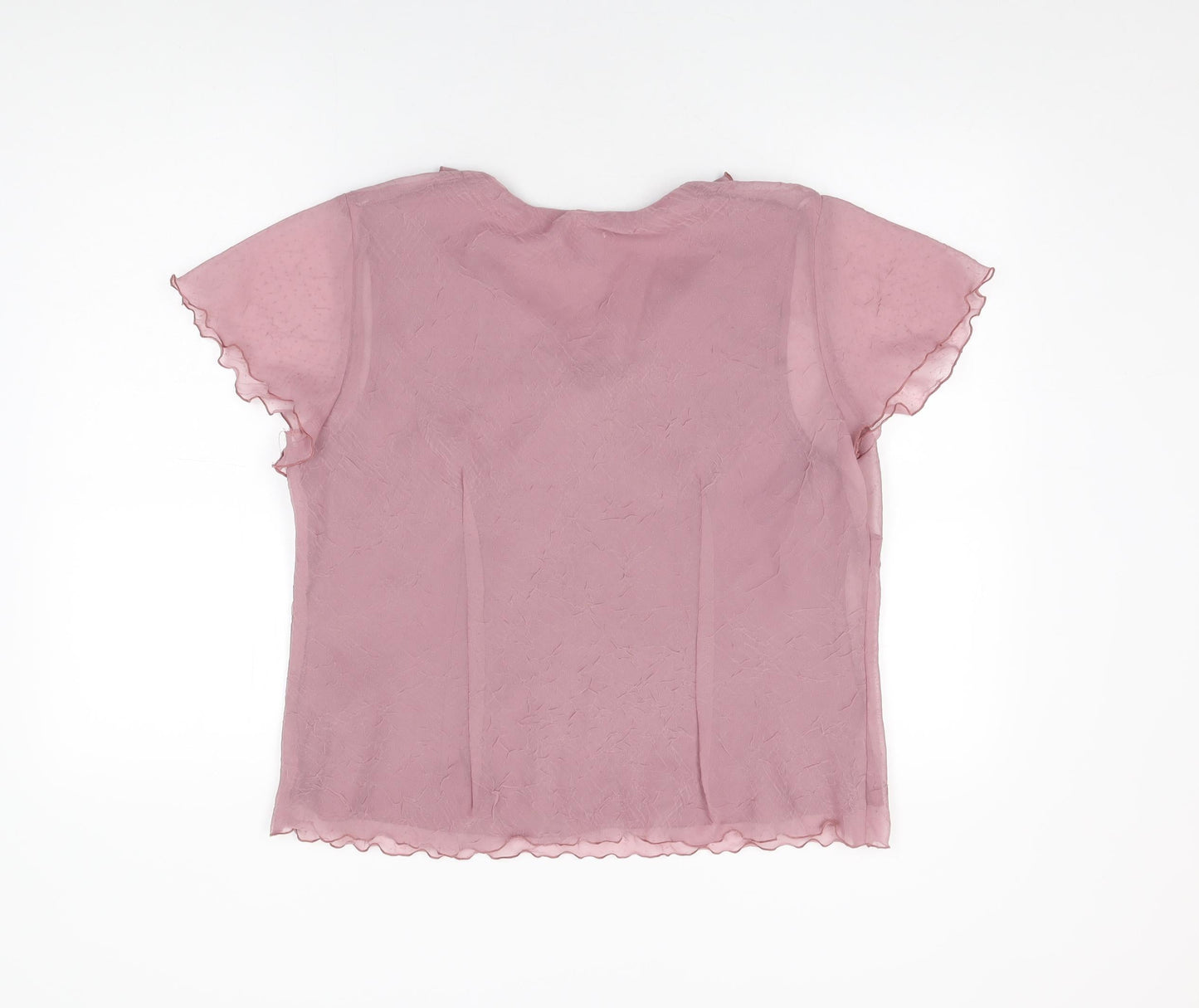 Womens UK Size 16 Roman Pink Basic Blouse