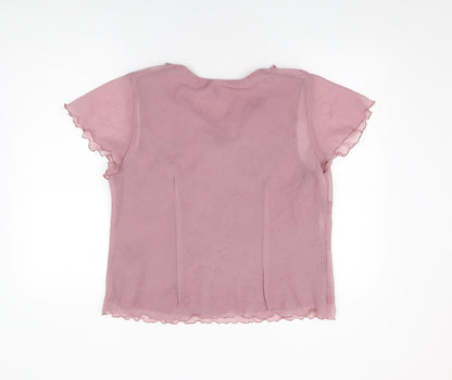 Womens UK Size 16 Roman Pink Basic Blouse