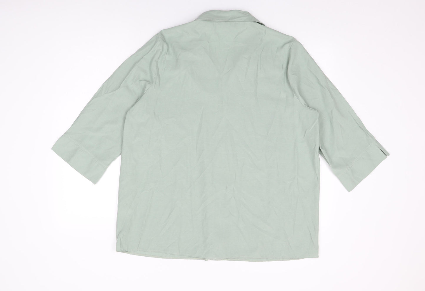 Womens UK Size 20 essence Green Basic Button-Up