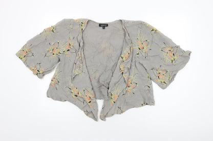 Womens UK Size 8 Topshop Grey Kimono Coat