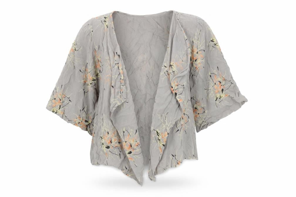Womens UK Size 8 Topshop Grey Kimono Coat