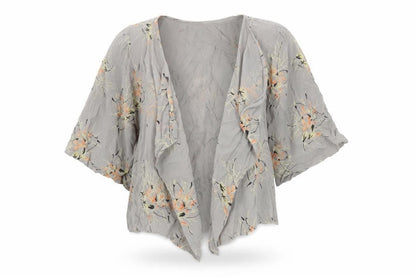 Womens UK Size 8 Topshop Grey Kimono Coat