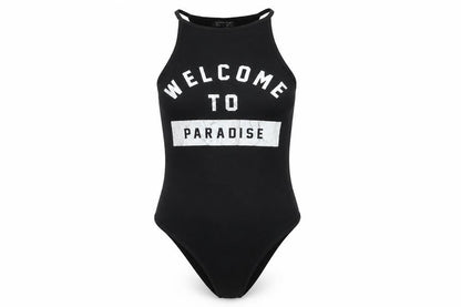 Womens UK Size 8 Topshop One-Piece Black Bodysuit