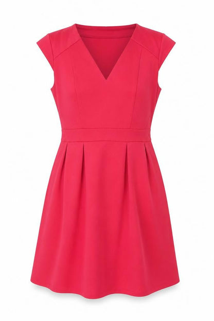 Dorothy Perkins Womens Pink Polyester A-Line Size 14 V-Neck Pullover