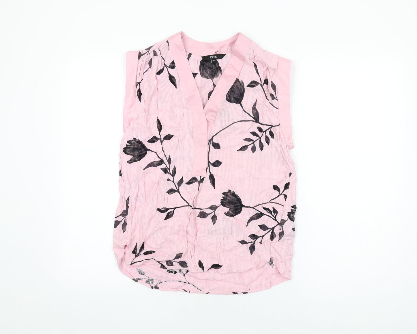 Womens UK Size 10 NEXT Pink Basic Blouse