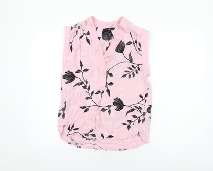 Womens UK Size 10 NEXT Pink Basic Blouse