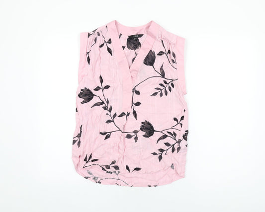Womens UK Size 10 NEXT Pink Basic Blouse