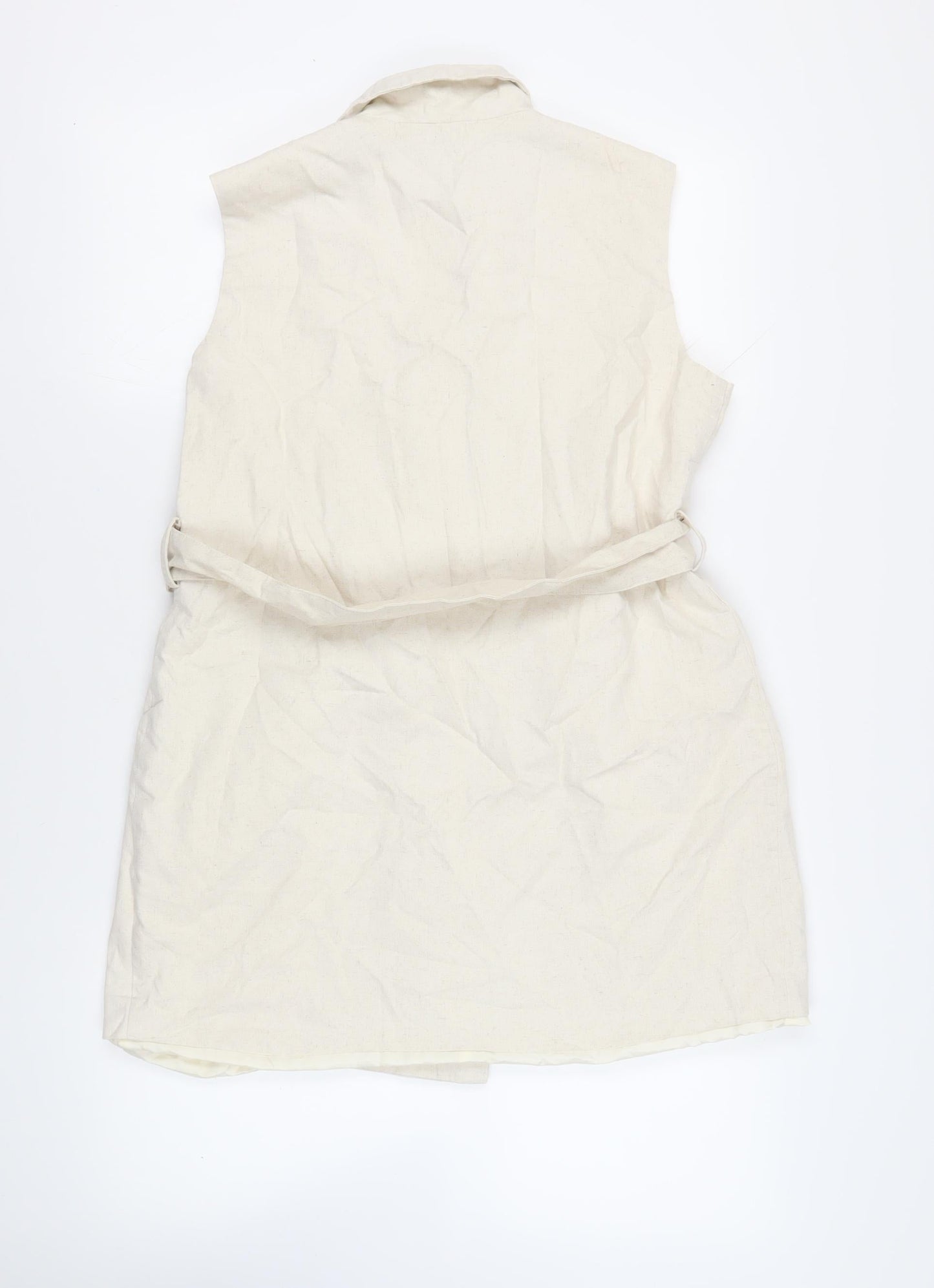 In the Style Womens Ivory Jacket Waistcoat Size 12 Button - Belted