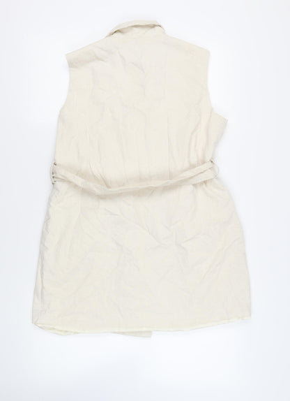 In the Style Womens Ivory Jacket Waistcoat Size 12 Button - Belted