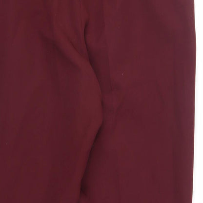 Womens UK Size 14 Oasis Regular Fit Chino Red Trousers