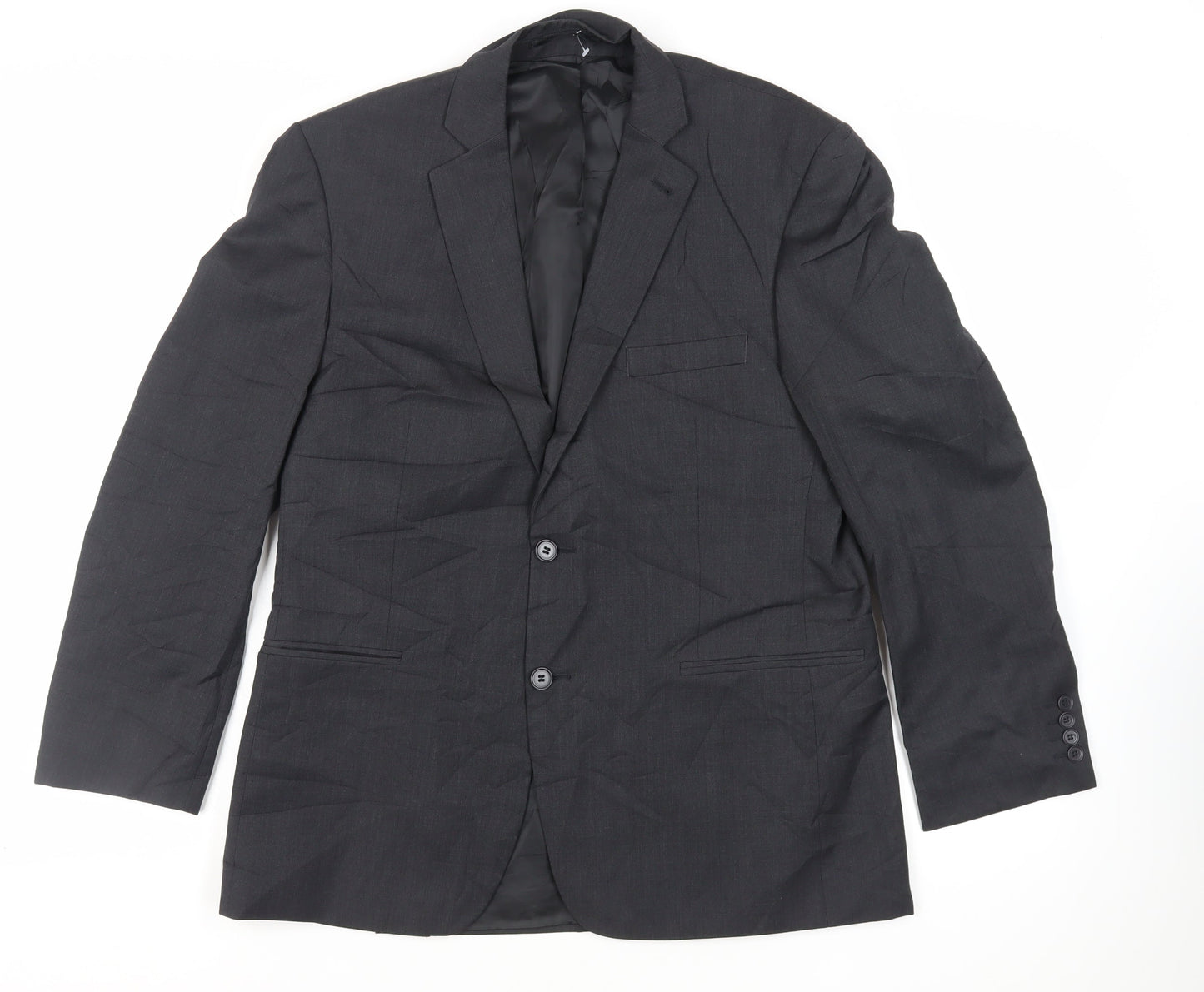 Mens UK Size 42 Racing Green Regular Grey Suit Jacket