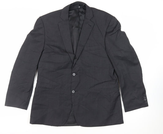 Mens UK Size 42 Racing Green Regular Grey Suit Jacket
