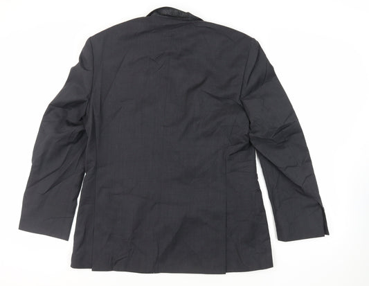 Mens UK Size 42 Racing Green Regular Grey Suit Jacket