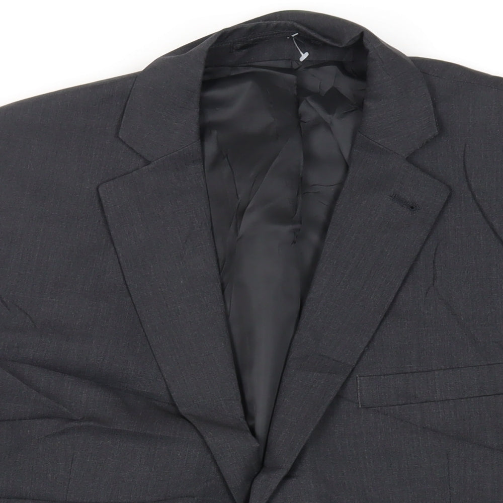 Mens UK Size 42 Racing Green Regular Grey Suit Jacket