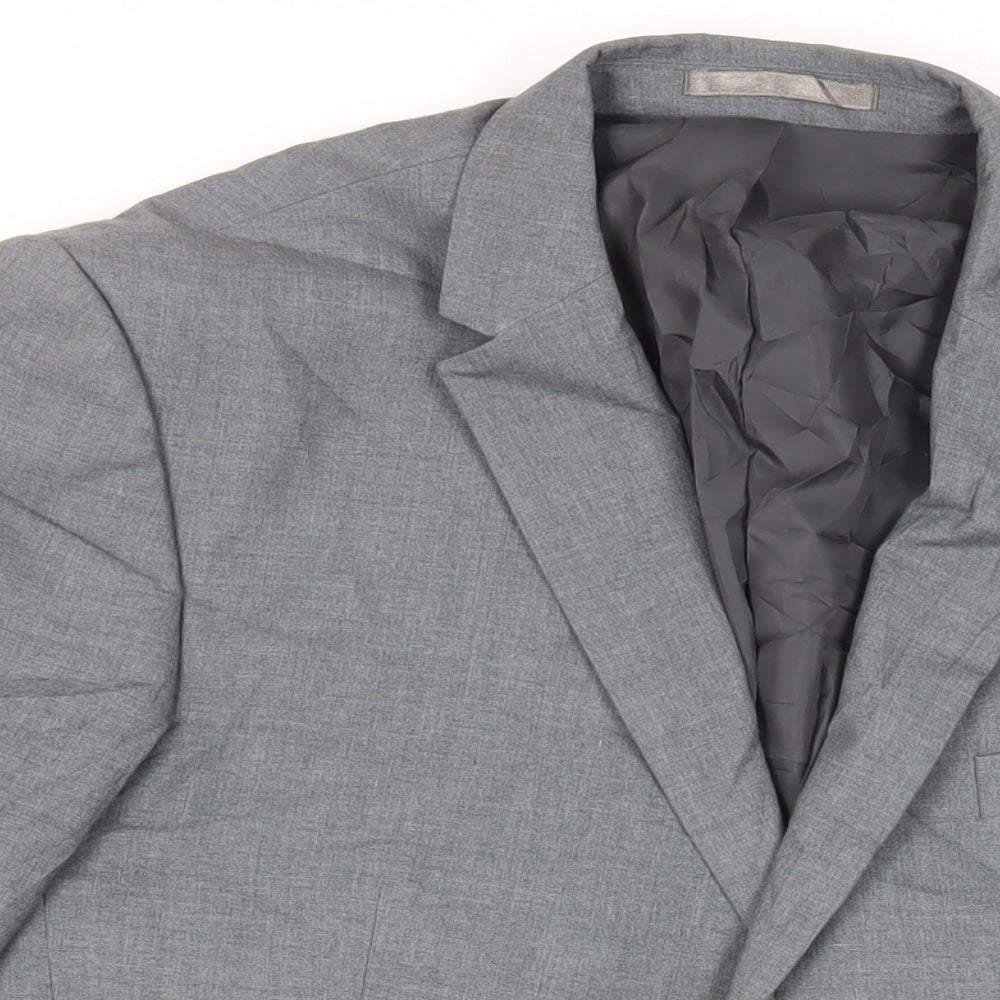 Mens UK Size 44 Occasions Regular Grey Suit Jacket