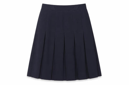 Epic Womens Blue Polyester Pleated Skirt Size 16 Zip - Sheer