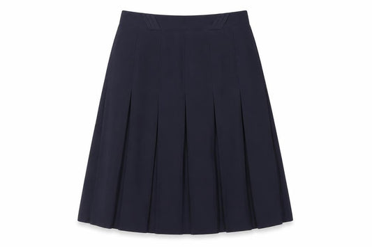 Epic Womens Blue Polyester Pleated Skirt Size 16 Zip - Sheer