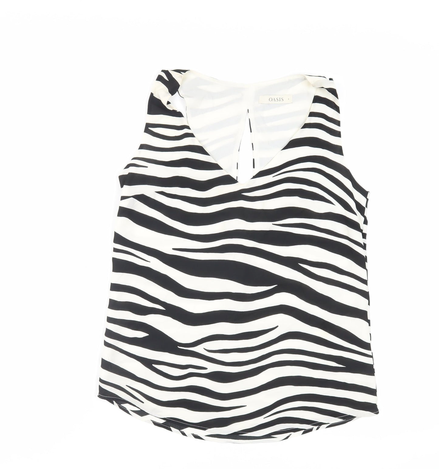 Womens UK Size 8 Oasis Black Basic Tank