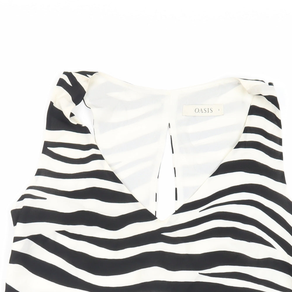 Womens UK Size 8 Oasis Black Basic Tank