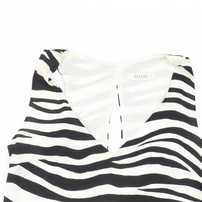 Womens UK Size 8 Oasis Black Basic Tank