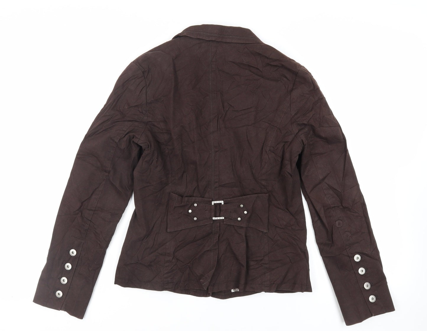 John Richmond Womens Brown Jacket Size 12 Button