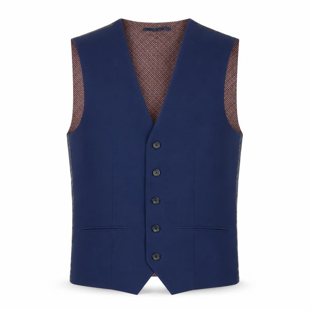 Next Mens Blue Polyester Jacket Suit Waistcoat Size 34 Regular