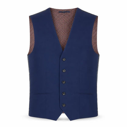 Next Mens Blue Polyester Jacket Suit Waistcoat Size 34 Regular
