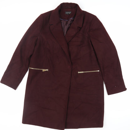 Womens UK Size 12 Topshop Purple Overcoat