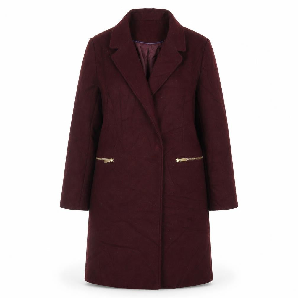 Womens UK Size 12 Topshop Purple Overcoat