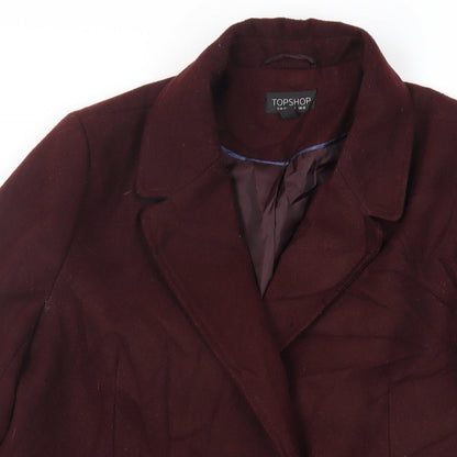 Womens UK Size 12 Topshop Purple Overcoat