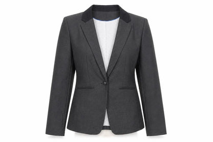 Next Womens Grey Geometric Jacket Blazer Size 10 Button