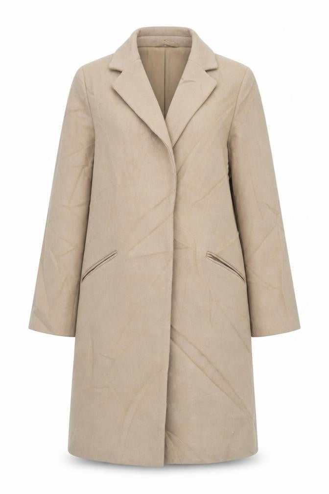 Womens UK Size 12 Marks and Spencer Beige Overcoat