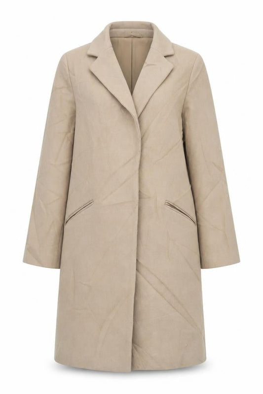 Womens UK Size 12 Marks and Spencer Beige Overcoat