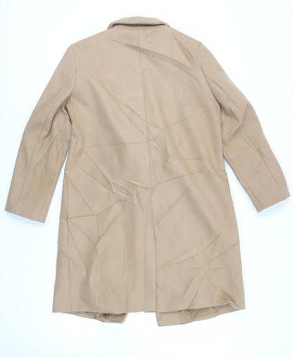 Womens UK Size 12 Marks and Spencer Beige Overcoat