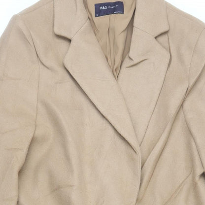Womens UK Size 12 Marks and Spencer Beige Overcoat