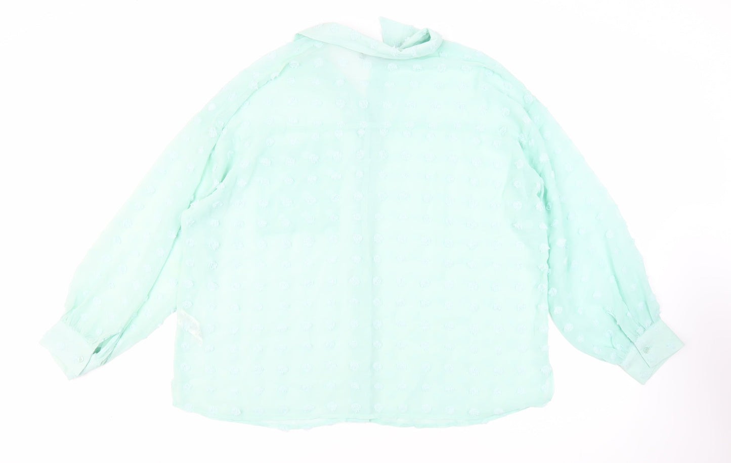 Womens UK Size 16 ASOS Green Basic Button-Up