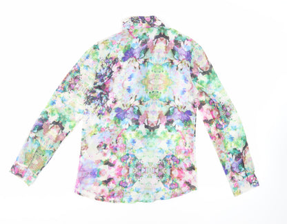 Womens UK Size 6 H&M Multicoloured Basic Button-Up