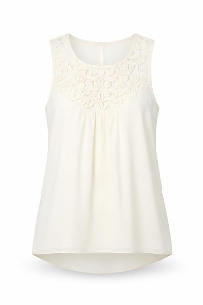 Womens UK Size 10 Miss Selfridge Ivory Basic Blouse