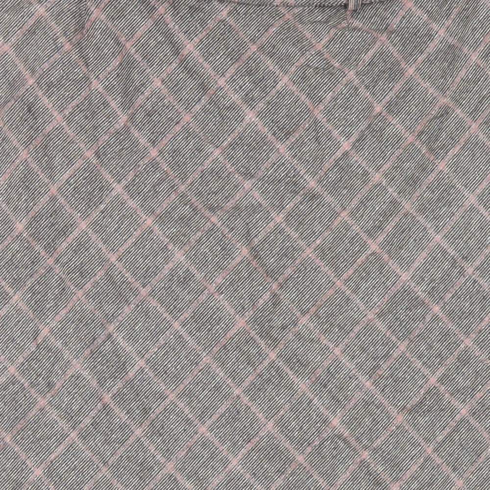 Per Una Womens Brown Plaid Wool A-Line Skirt Size 18 Zip - Belted Lined