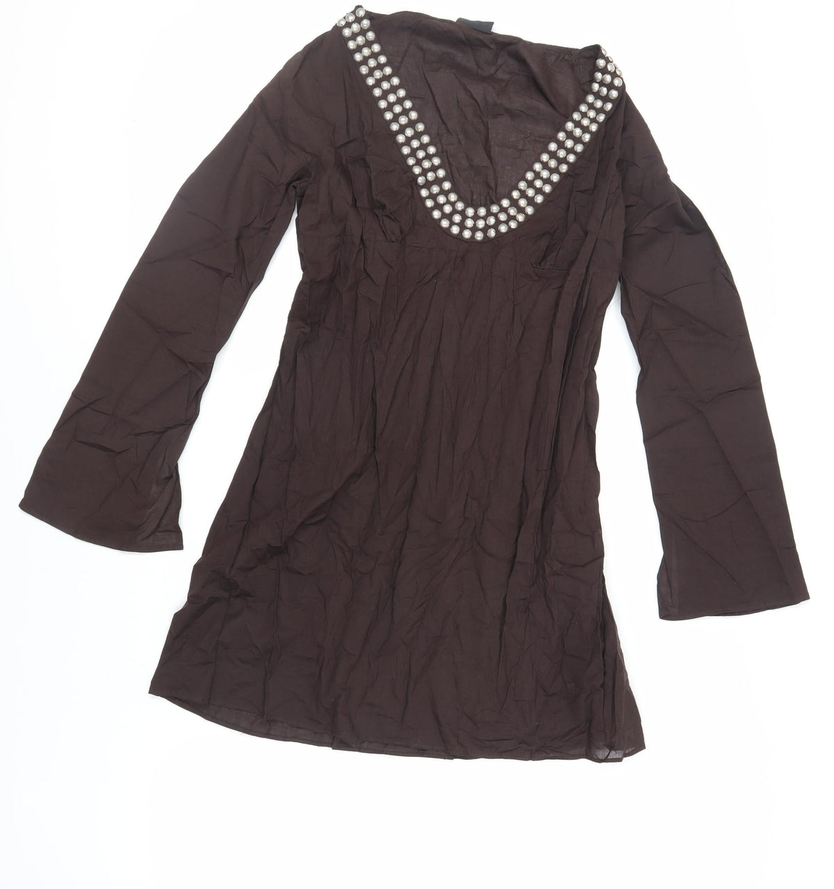 Next Womens Brown Cotton Cover Up Size 8