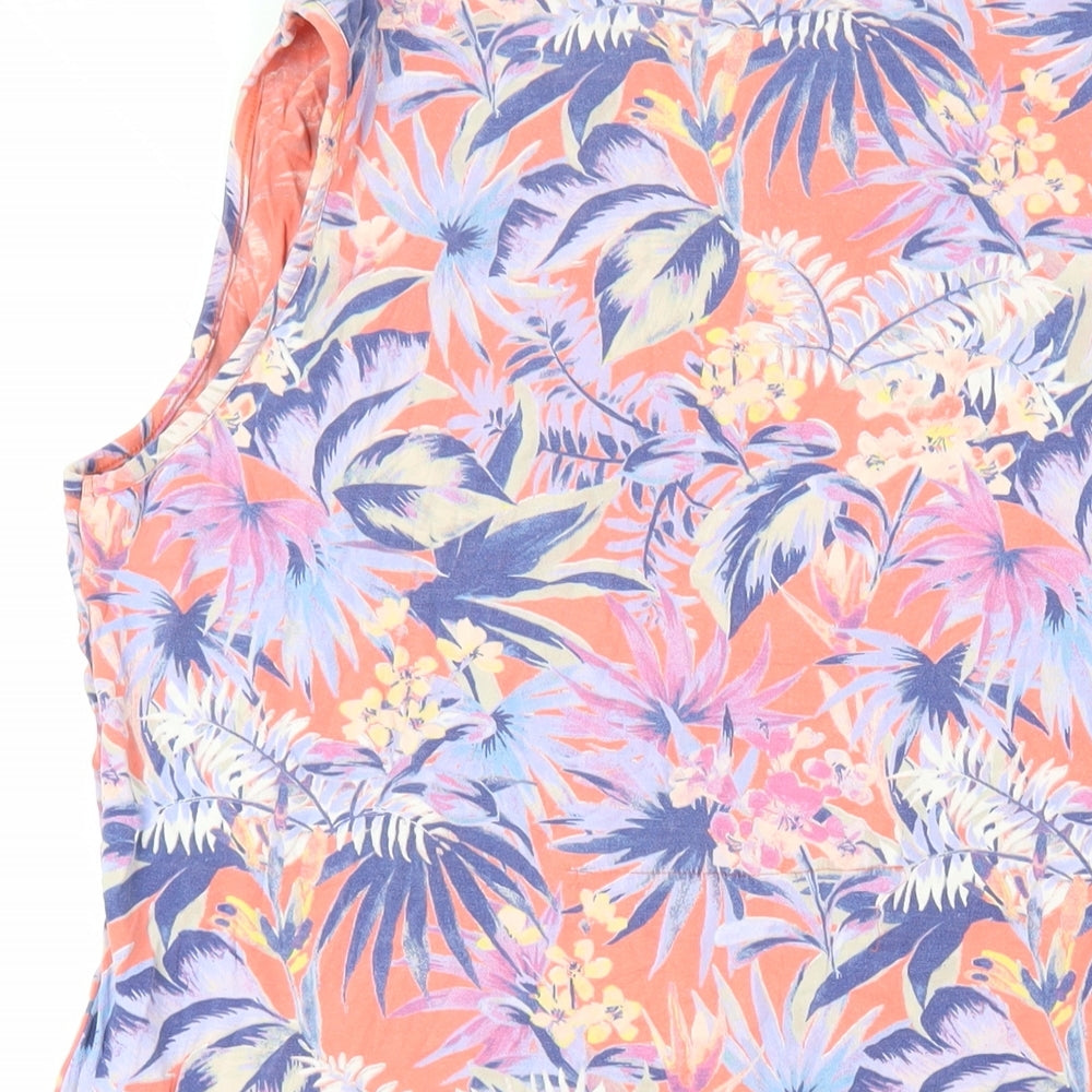 Womens UK Size 14 Per Una Multicoloured Tunic Blouse