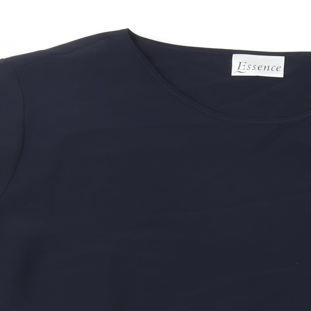 Womens UK Size 26 Essence Blue Basic Blouse