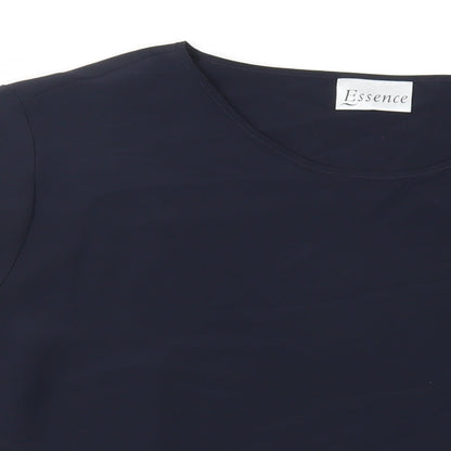 Womens UK Size 26 Essence Blue Basic Blouse